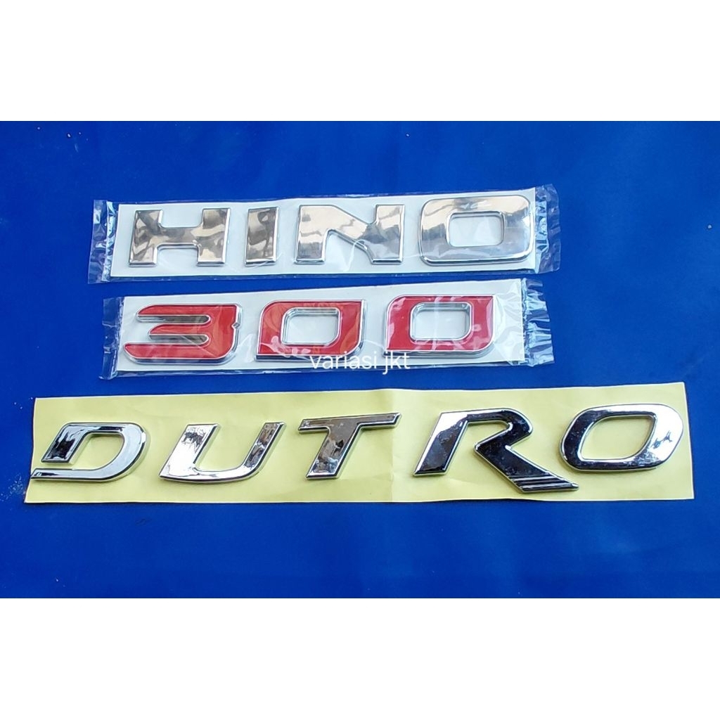 emblem tulisan dutro hino 300/emblem  depan dutro hino 300