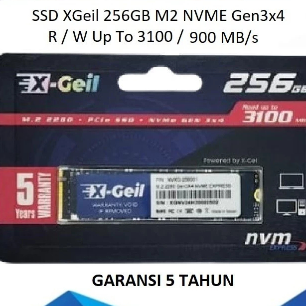SSD X-Geil 256GB 256 GB M2 NVME Gen3 x4 XGeil - X-GEIL 256G NAME product