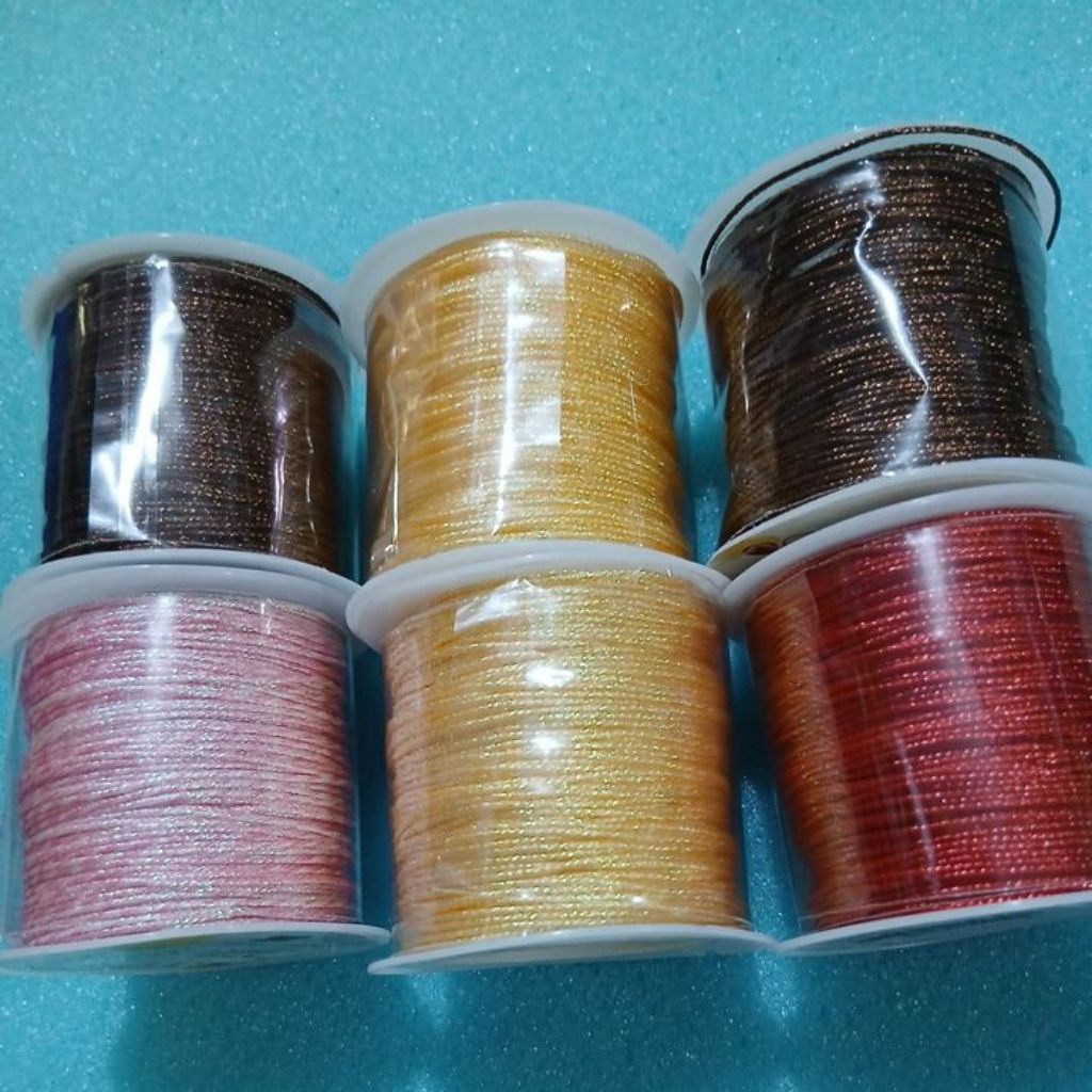 TALI GIOK METALIK / GLOWING GELANG GIOK 1 METER  / DIY CARM KALUNG