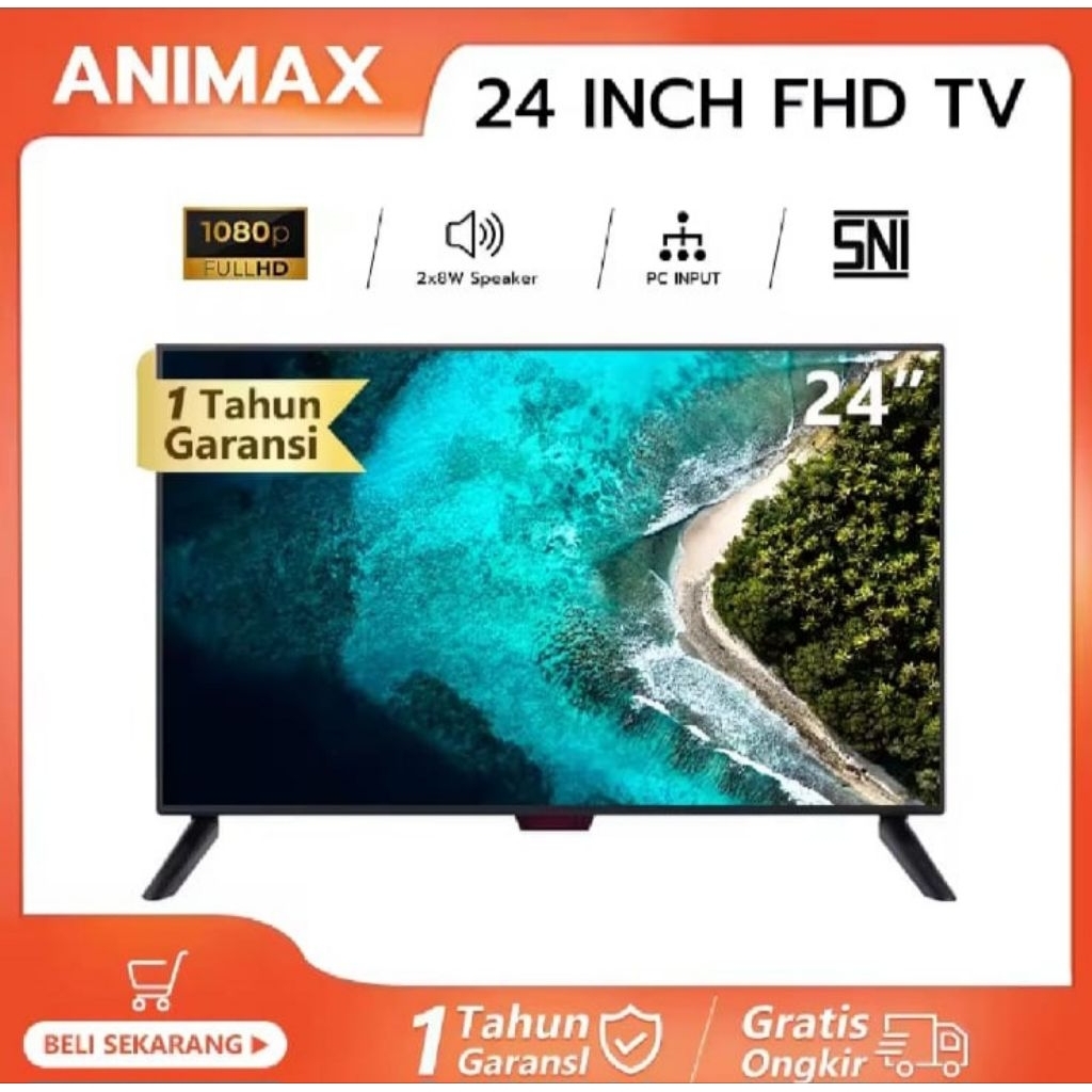 TV DIGITAL ANIMAX 24" Resulusi Tinggi FULL HD