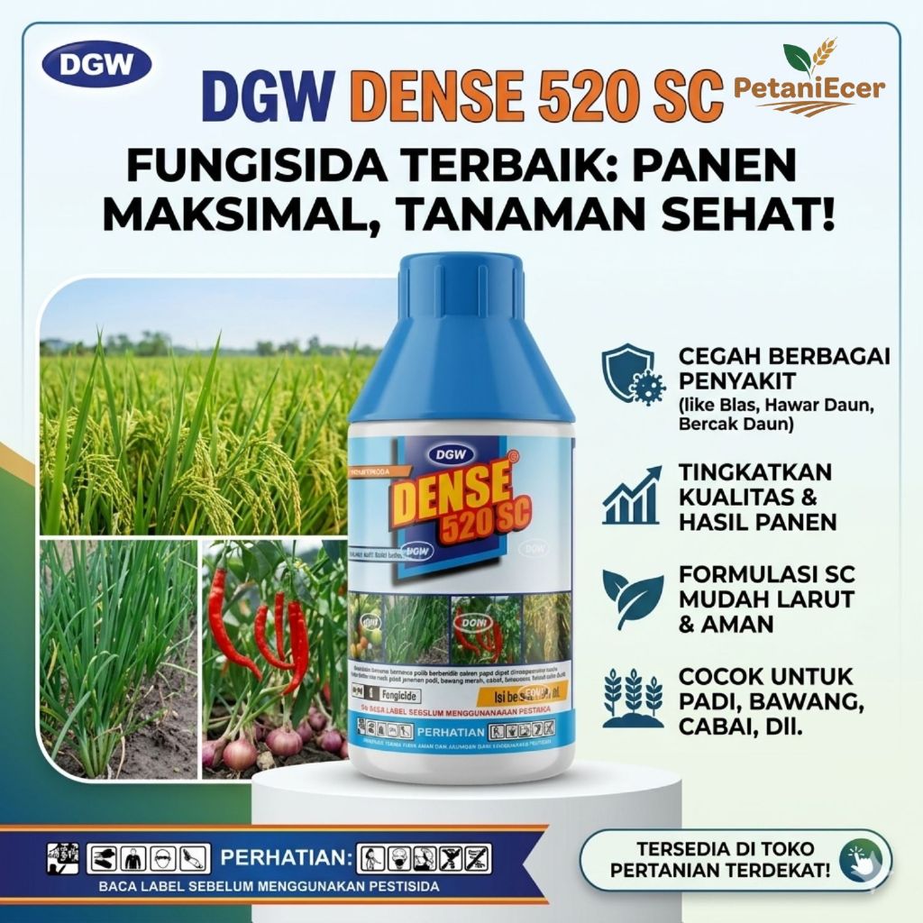 Dense 520 SC fungisida sistemik Ampuh Atasi Blast/Potong Leher Padi