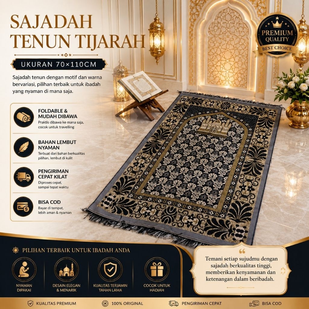 SOUVENIR HAJI & UMROH {GROSIR} SAJADAH TENUN TIJARAH/SAJADAH TRAVEL