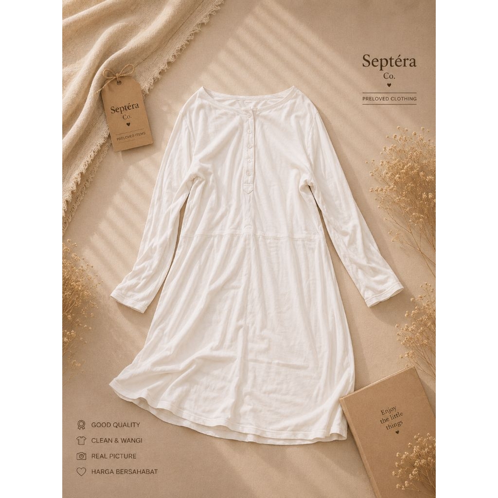 Priloved Dres kaos tebal Crem