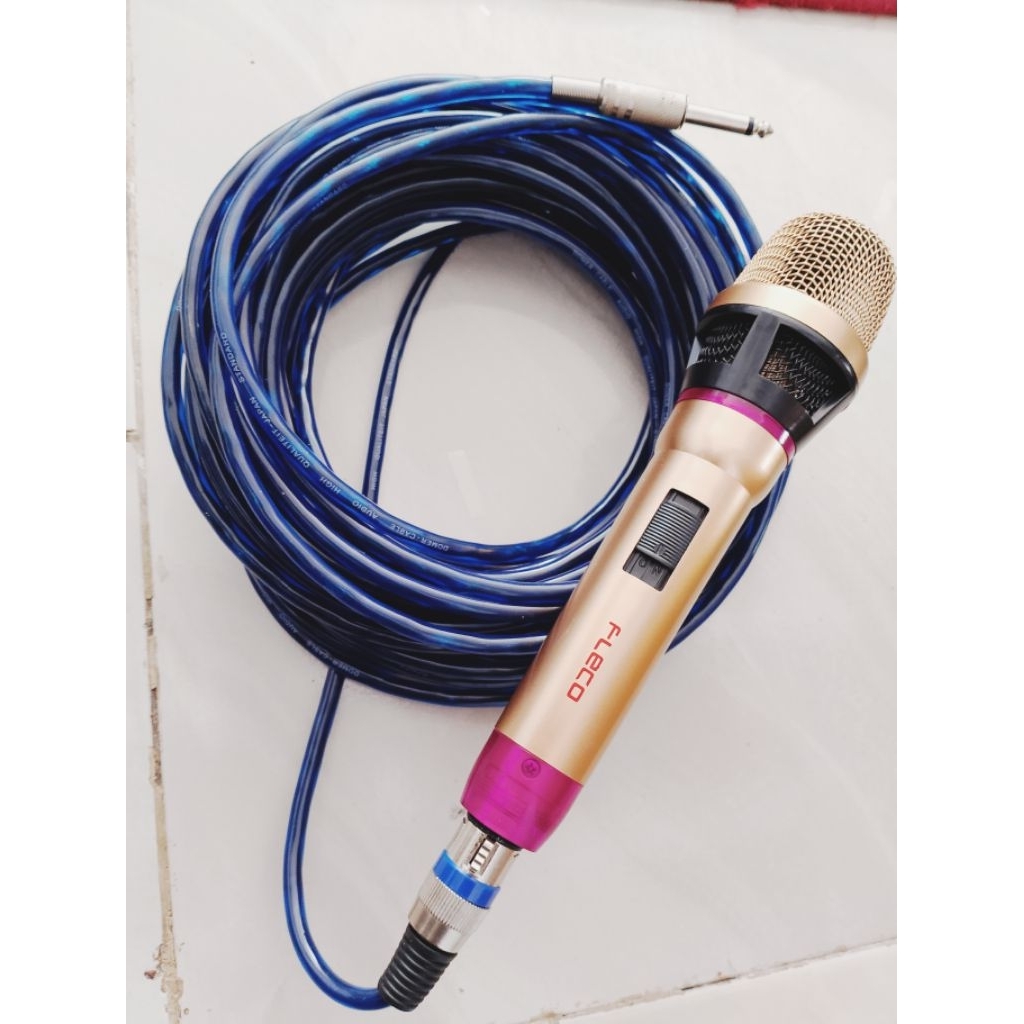 Mik vokal suara jernih Jack besar kabel 10 m