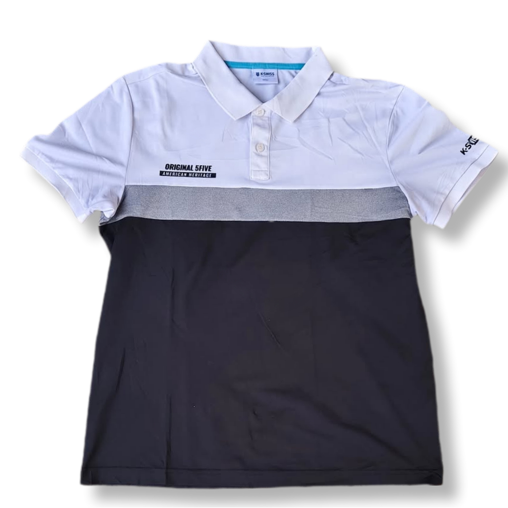 K-SWISS ORIGINAL 5FIVE AMERICAN HERITAGE 3 TONE POLO SHIRT | KAOS POLO | MNZA #16