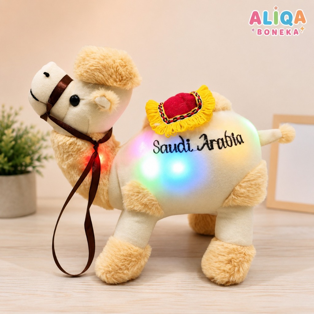 BISA COD - Boneka Unta Arab Size L 34cm Lucu - Souvenir Oleh-Oleh Haji Umroh Bahan Halus Lembut Kado