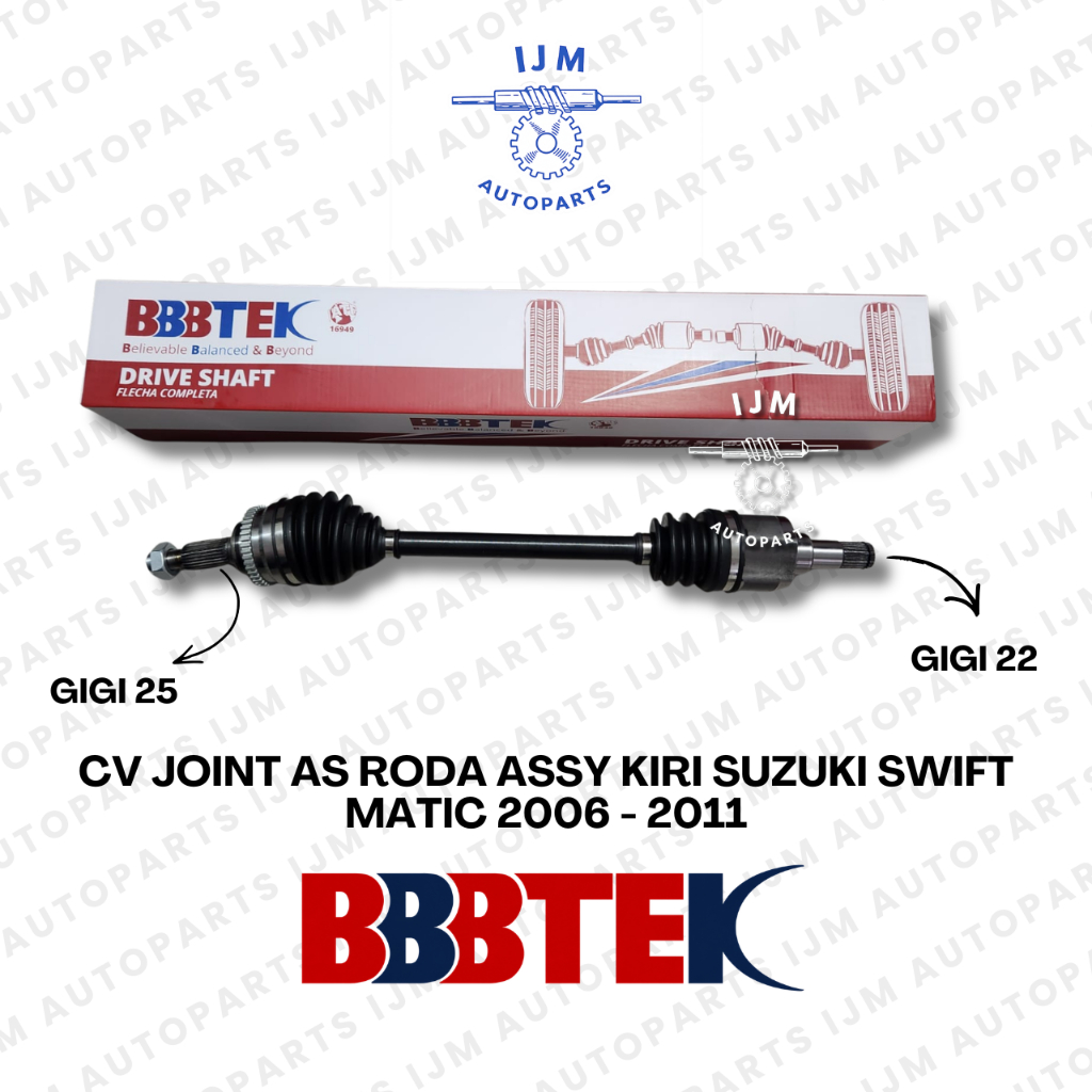 CV Joint As Roda Assy Kiri Suzuki Swift Matic 2006 - 2011 BBBTEK Yokomitsu