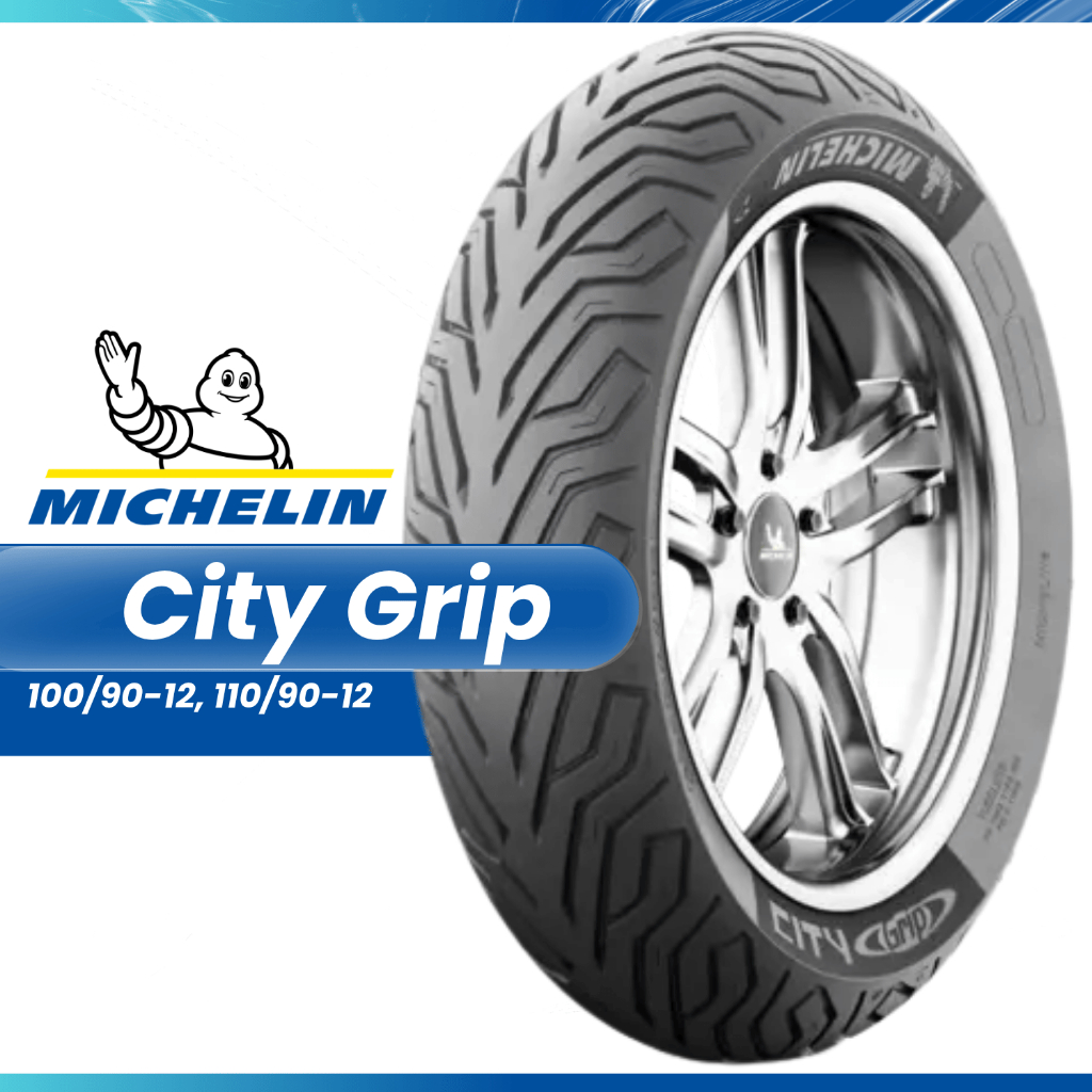 BAN MOTOR MICHELIN CITY GRIP RING 12 100/90-12 110/90-12 TUBELESS ORIGINAL
