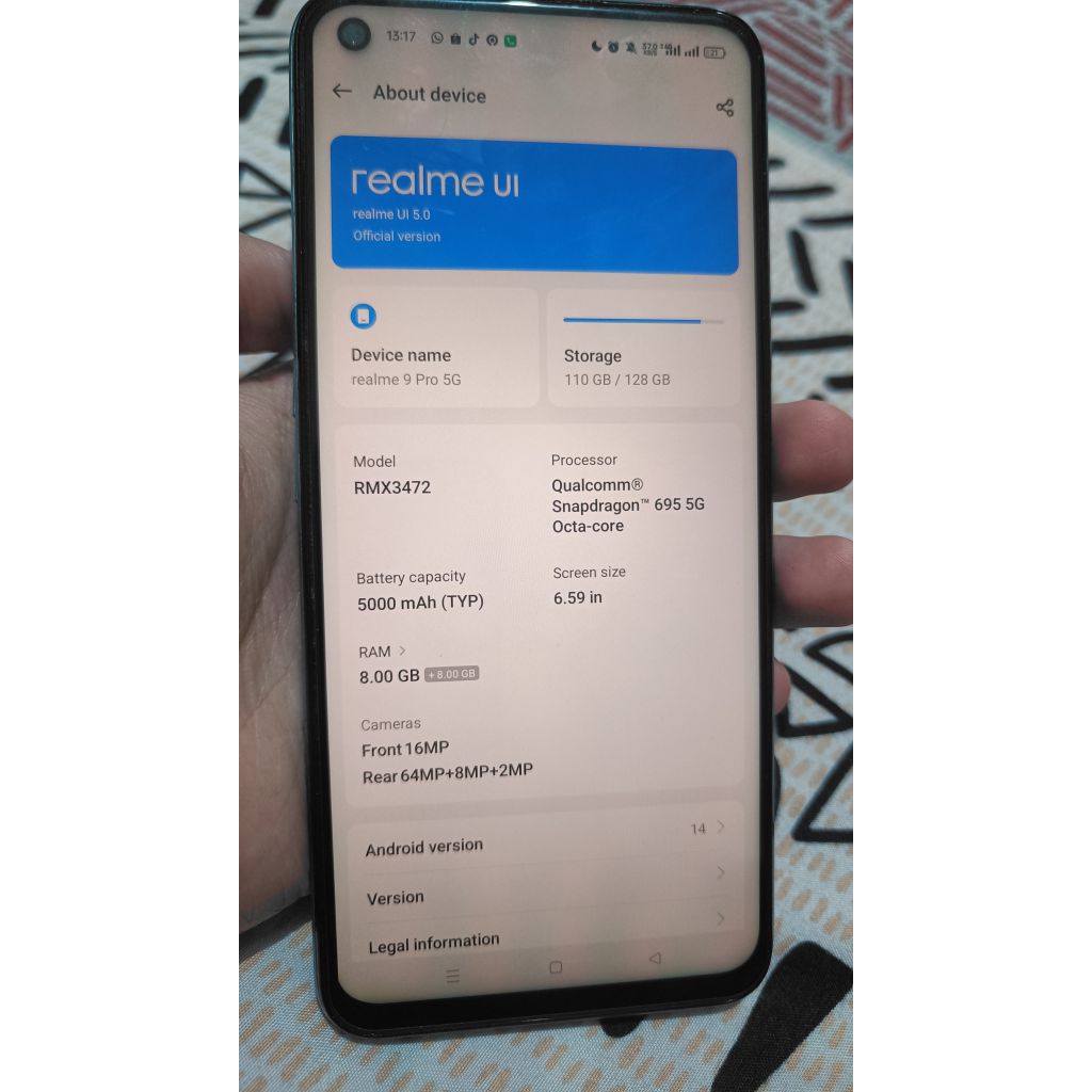 Realme 9 Pro 5G Second 8/128