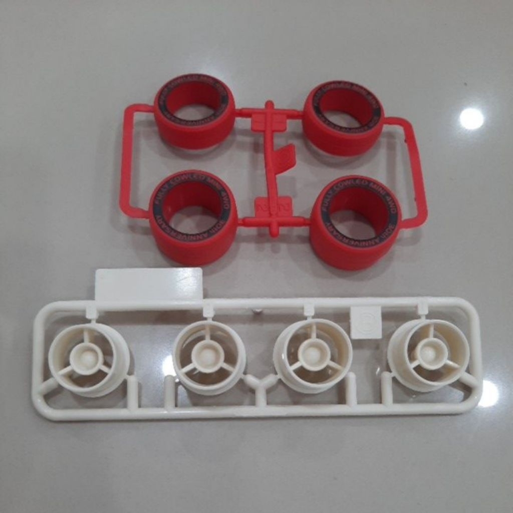 Ban Hard Merah Small + Velg Small PAGF Ori Tamiya