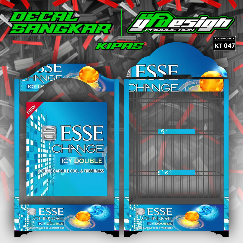 Stiker Decal Sangkar Burung Model Terbaru Motif ESSE Change Double