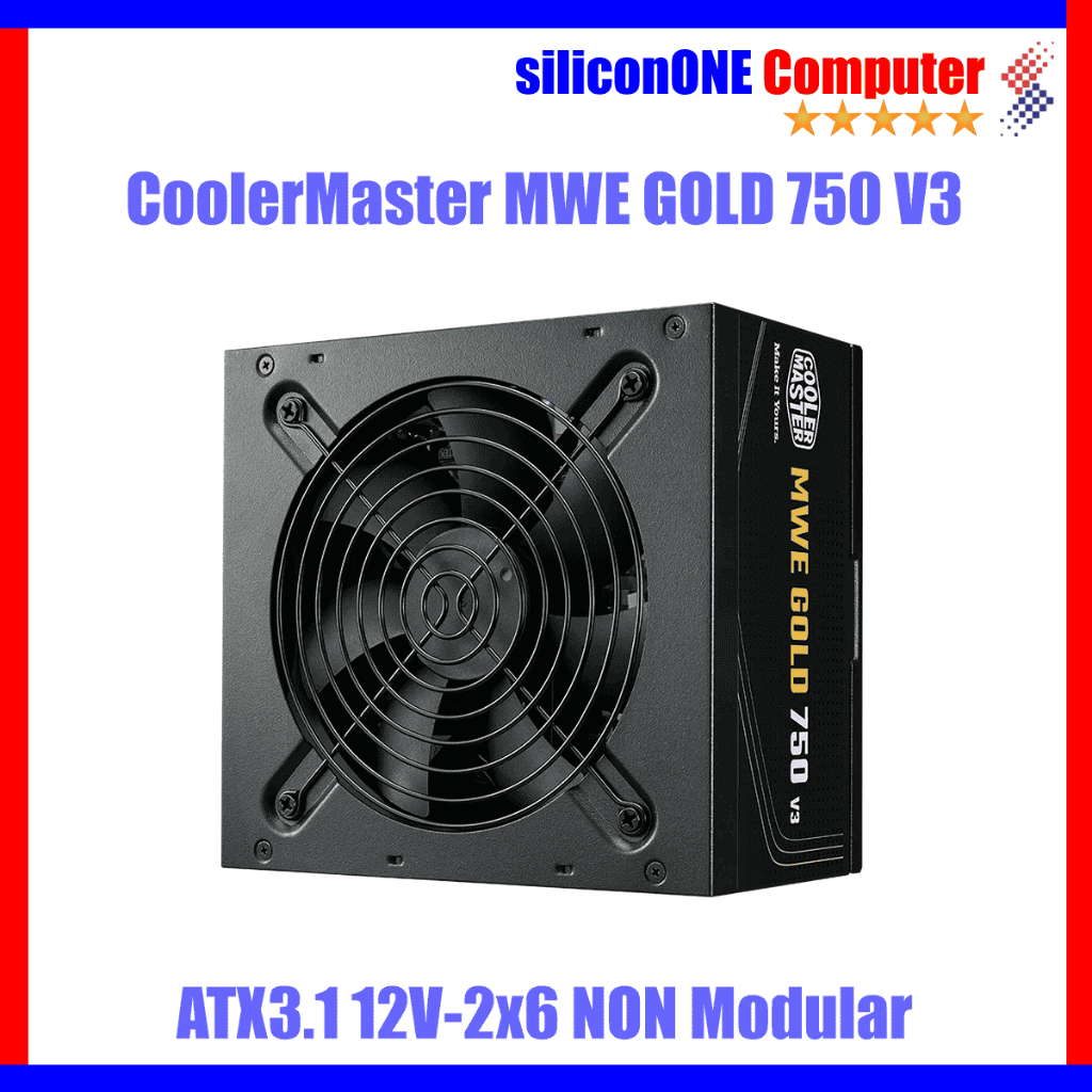Cooler Master MWE 750 GOLD V3 ATX3.1 Non Modular Powersupply MWE750 80+ GOLD Coolermaster