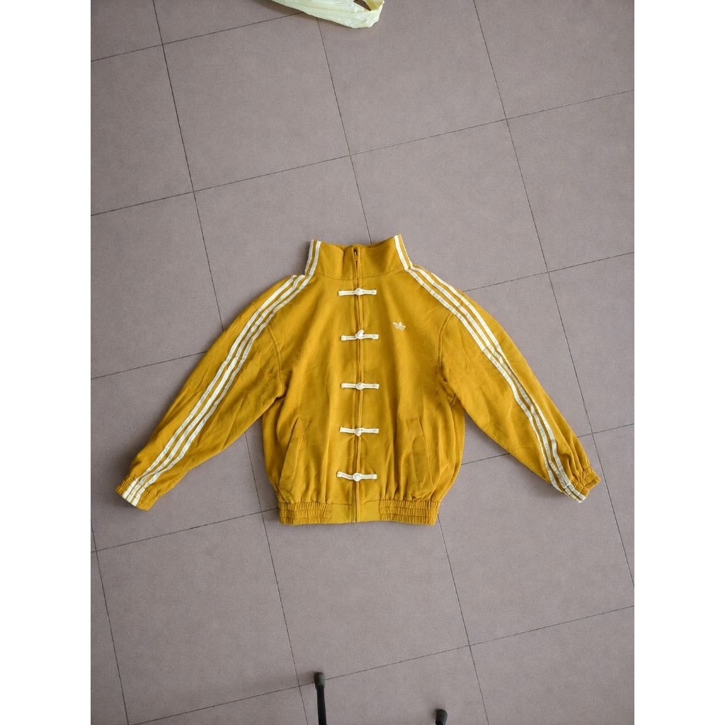 Adidas Tang CNY Congsam Cheongsam Jacket Yellow China