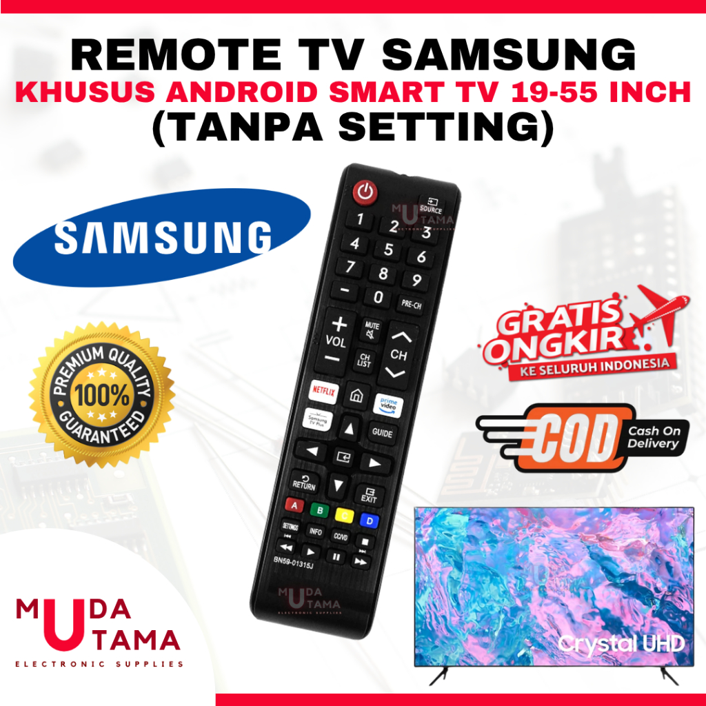 Remote ANDROID SMART TV SAMSUNG 19-55 Inch - Remote TV SMART SAMSUNG - Remote TV ANDROID SAMSUNG - R