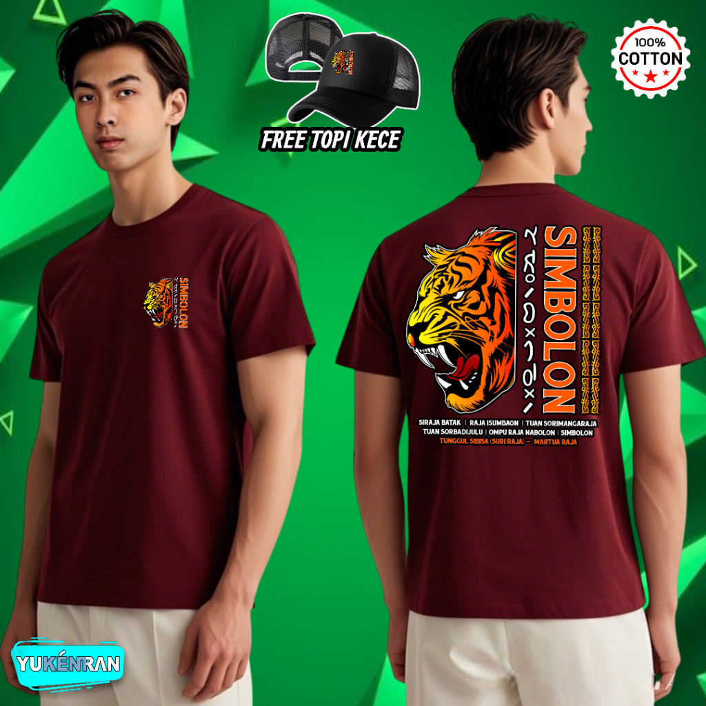 KAOS DISTRO CULTURE UNISEX FREE TOPI BATAK PRIDE SIMBOLON MARGA BATAKNESE DESIGN SIMPLE CASUAL COTTO