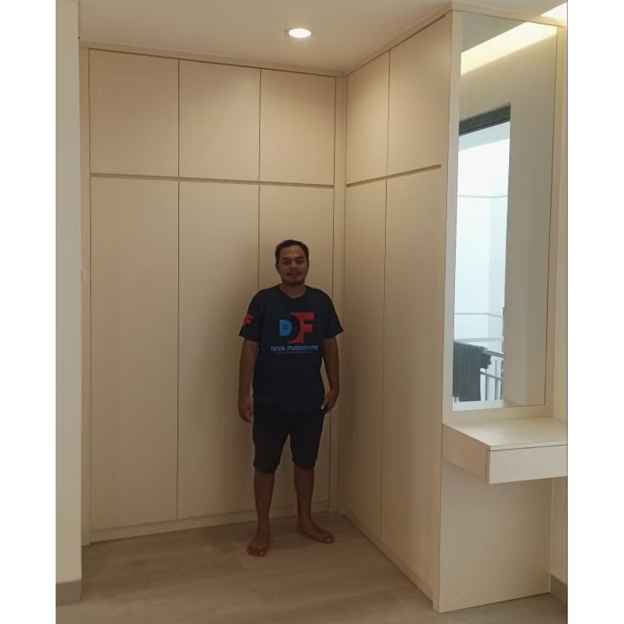 Custom Lemari Pakaian, Wardrobe, Walk-in closet HPL,  t 18mm | Anti Rayap & Jamur