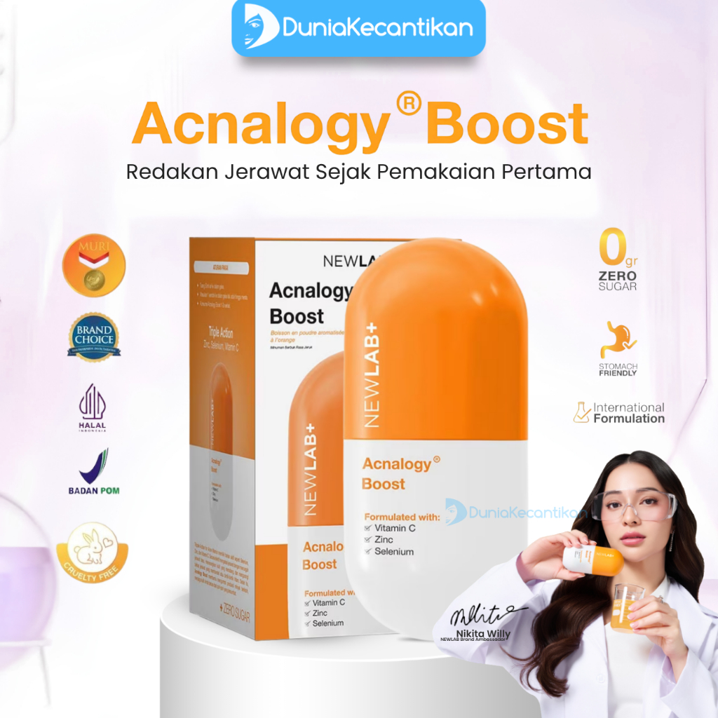 Newlab Acnalogy Boost Acne Supplement Obat Jerawat Minuman Penghilang Jerawat Bruntusan