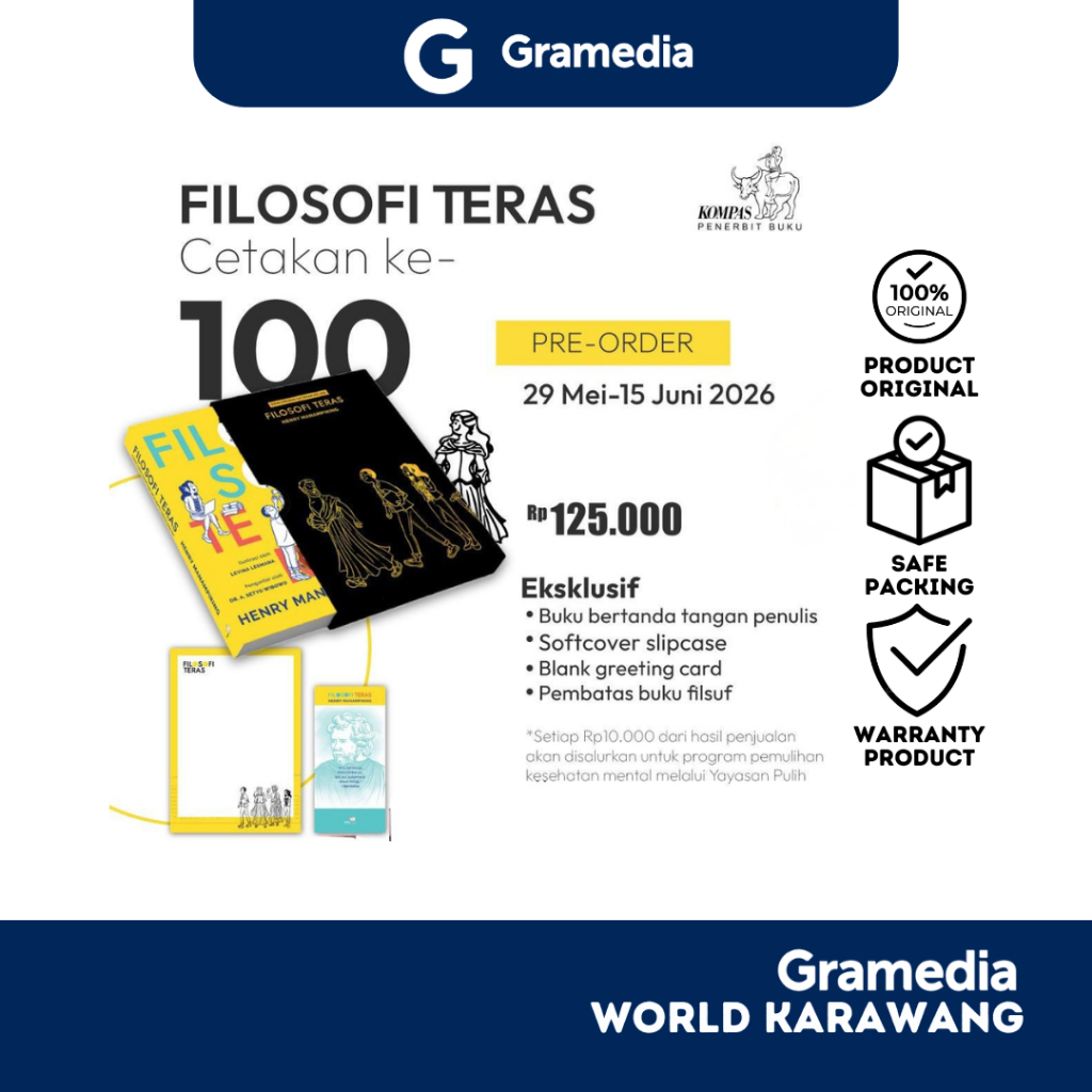 Gramedia Karawang - Filosofi Teras Cetakan 100 (Cover Baru) + Soft Box (PRE - ORDER)