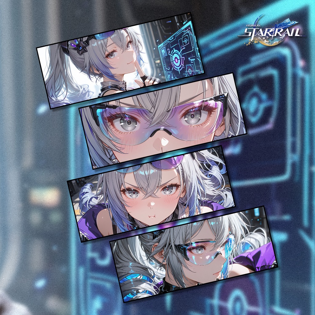 Stiker Slap Game Honkai Star Rail Silver Wolf Lv999 | Vinyl Waterproof Sticker