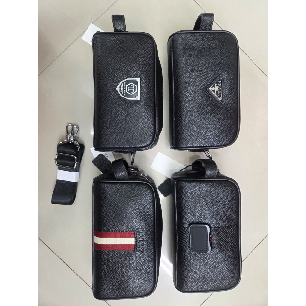 Pouch kulit bally / handbag pria