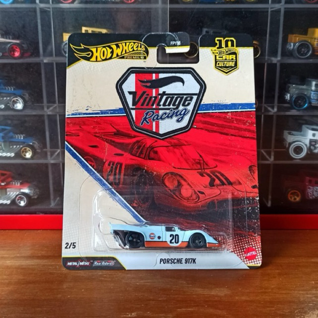 Hot Wheels Premium Porsche 917K HW Car Culture Vintage Racing 2026 Gulf Blue Ban Karet Base Besi Toy