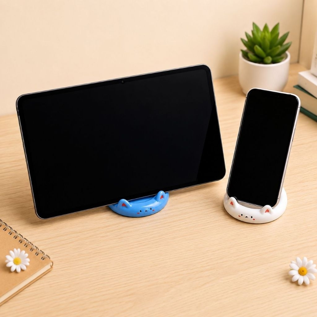 Phone holder karakter kucing lucu/Penyangga HP/Barang imut