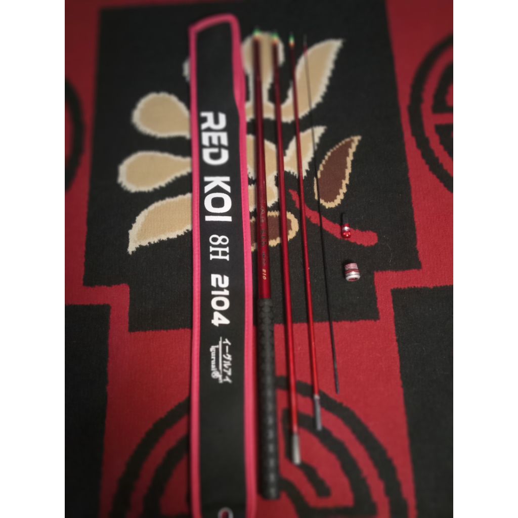 Tegek Iguruai Red Koi ukuran 210cm, Kondisi lengkap minus pemakaian saja sama bekas lilit.
