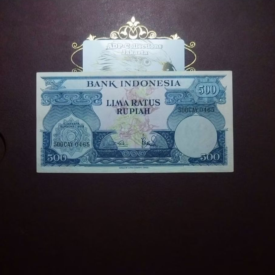 Uang Kuno 500 Rupiah Seri Bunga 1959