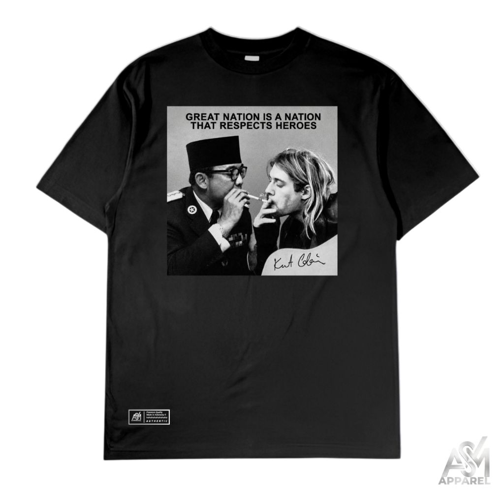 Tshirt Kaos Kurt Cobain X Ir.Soekarno