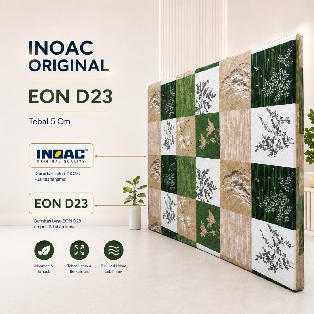 Kasur Busa INOAC EON D23 Original 200 x 120 x 5 cm / Kasur Lantai Tipis / Matras Busa Inoac