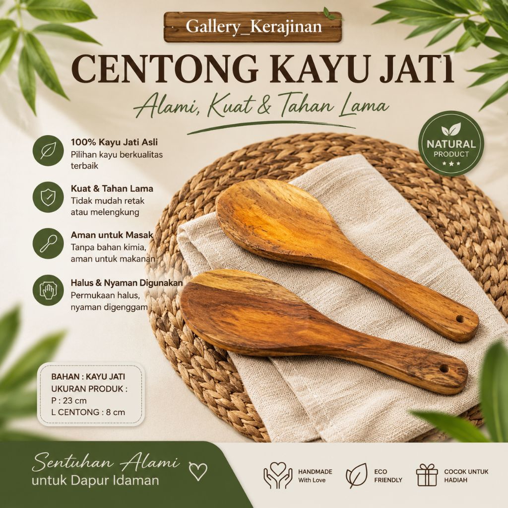 Centong Kayu Jati / Centong Nasi