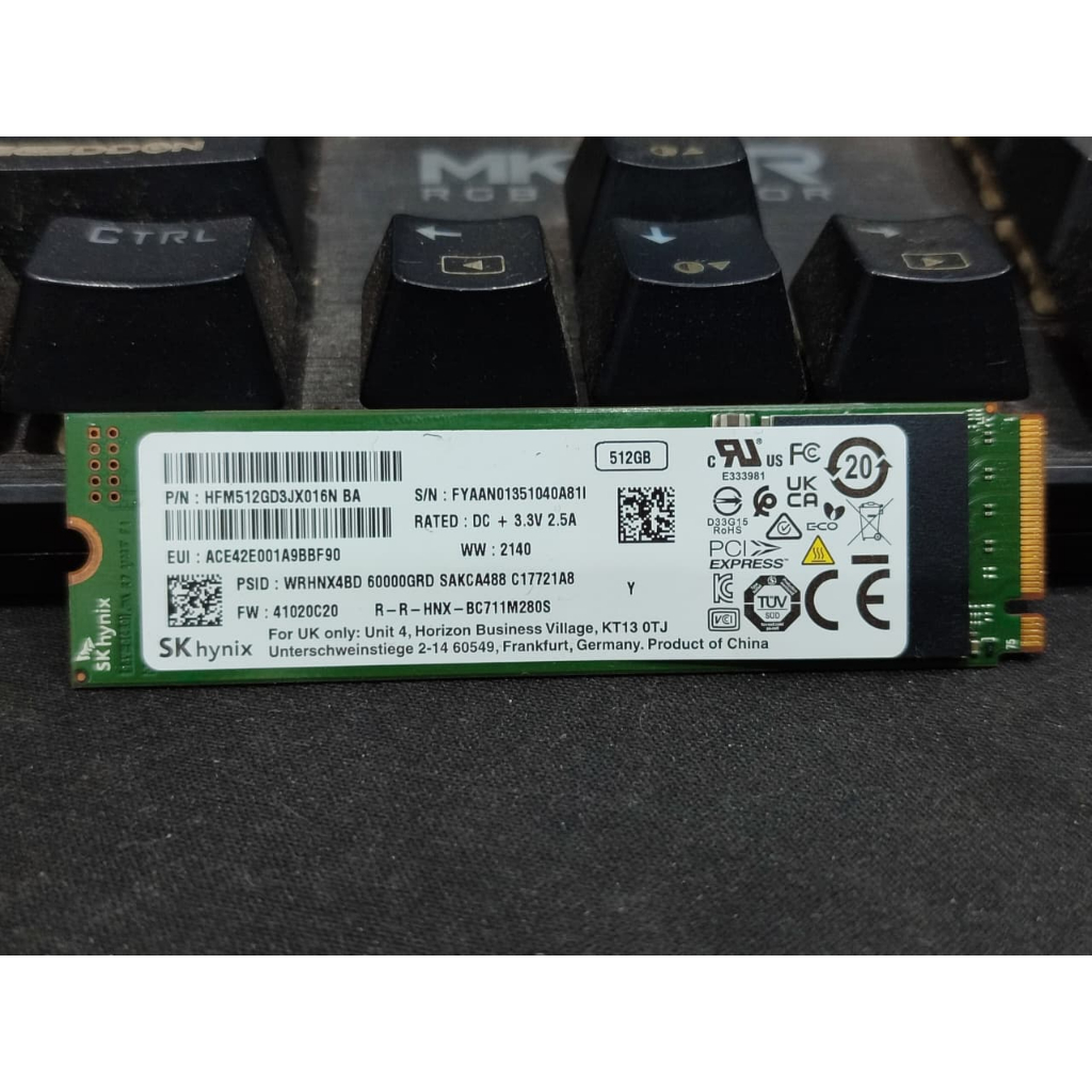 SSD SKHYNIX 512GB NVME Gen 3.0 SSD M.2 2280 PCIe 3 x 4 | Sk Hynix