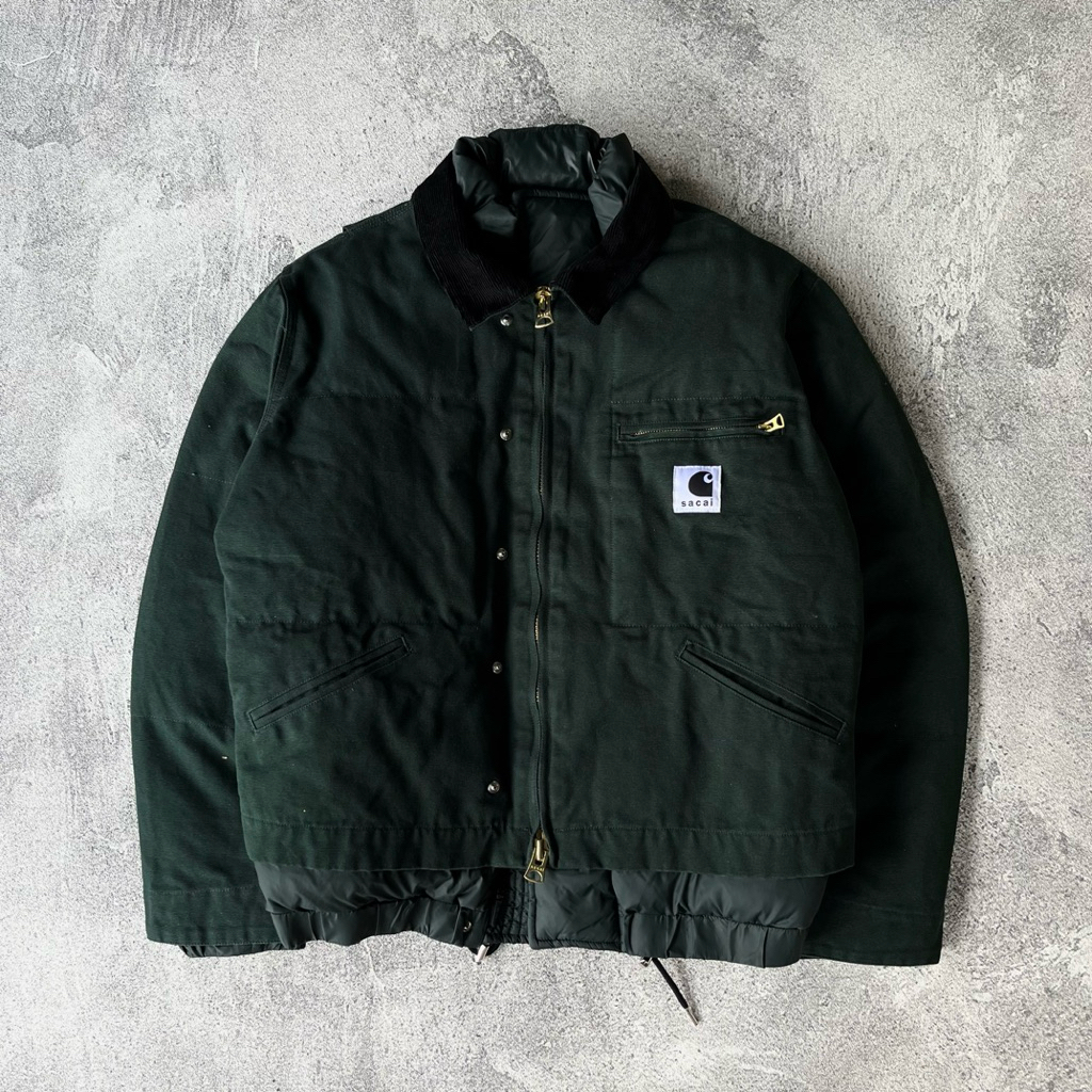 CARHARTT WIP X SACAI DUCK PUFFER JACKET GREEN RARE