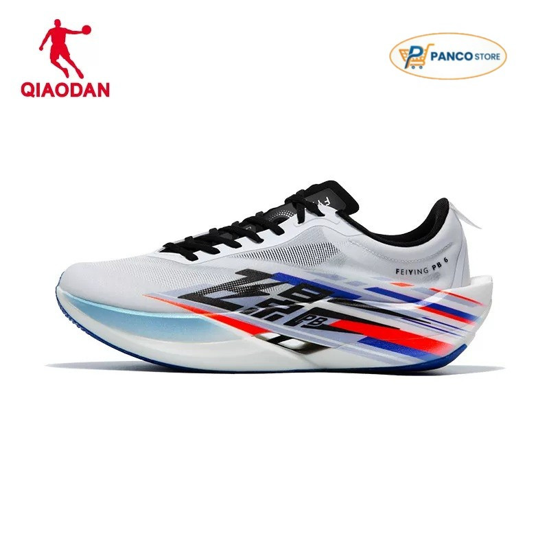 [Sepatu Lari Men] - Shoes Running QIAODAN White Blue Feiying PB 6.0 Original