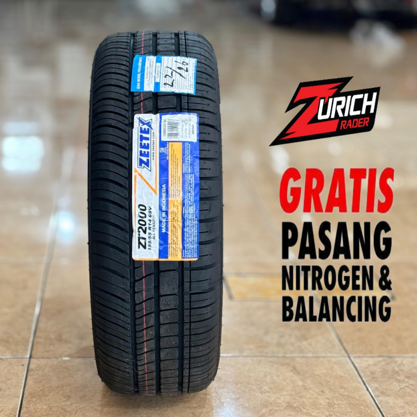 Ban Mobil Zeetex ZT2000 Tubeless R14 155 55 R14 Ban Radial 155/55 Ring 14