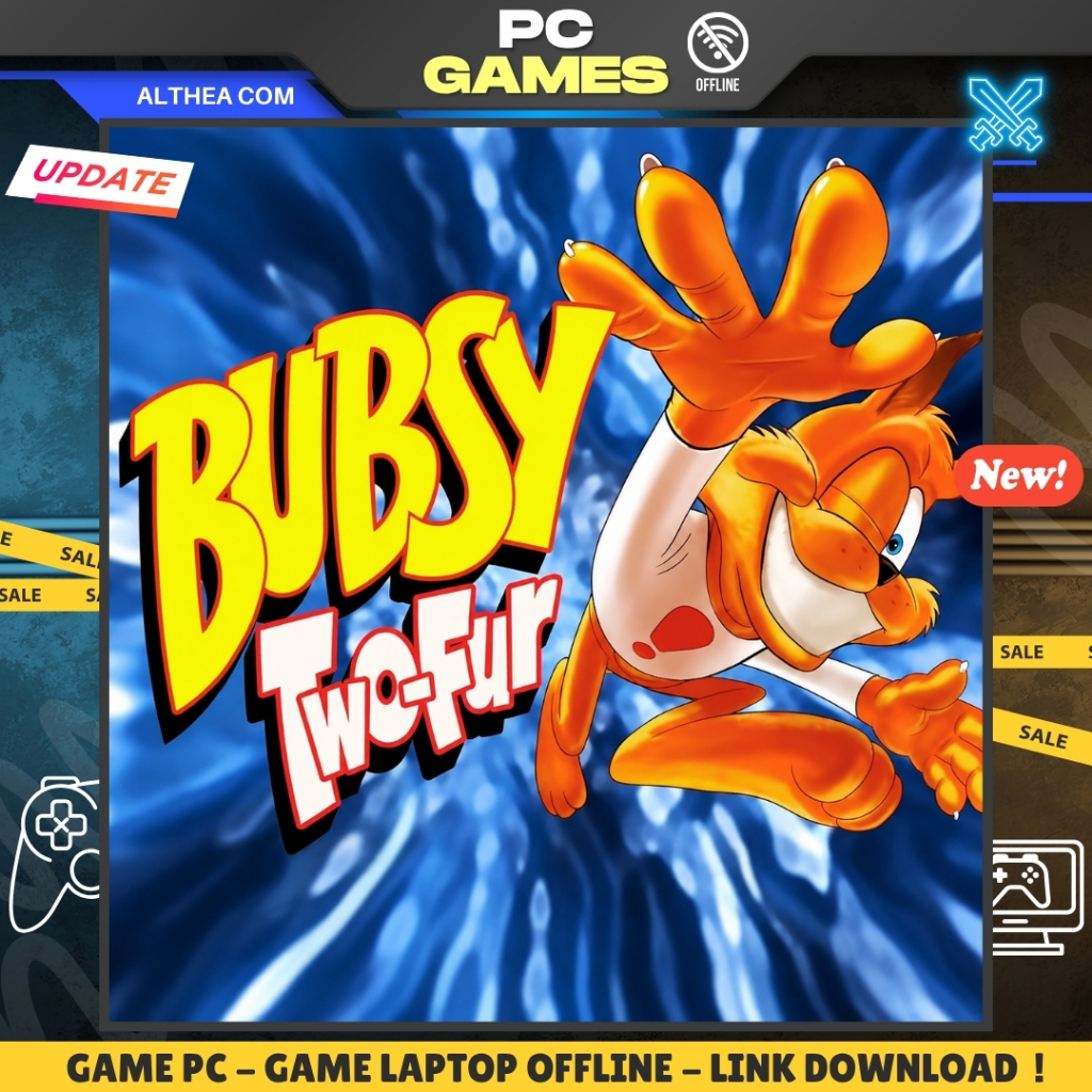 BUBSY TWO-FUR - PLATFORMER - RETRO - ACTION - GAME PC / LAPTOP - OFFLINE - ALTHEA COM