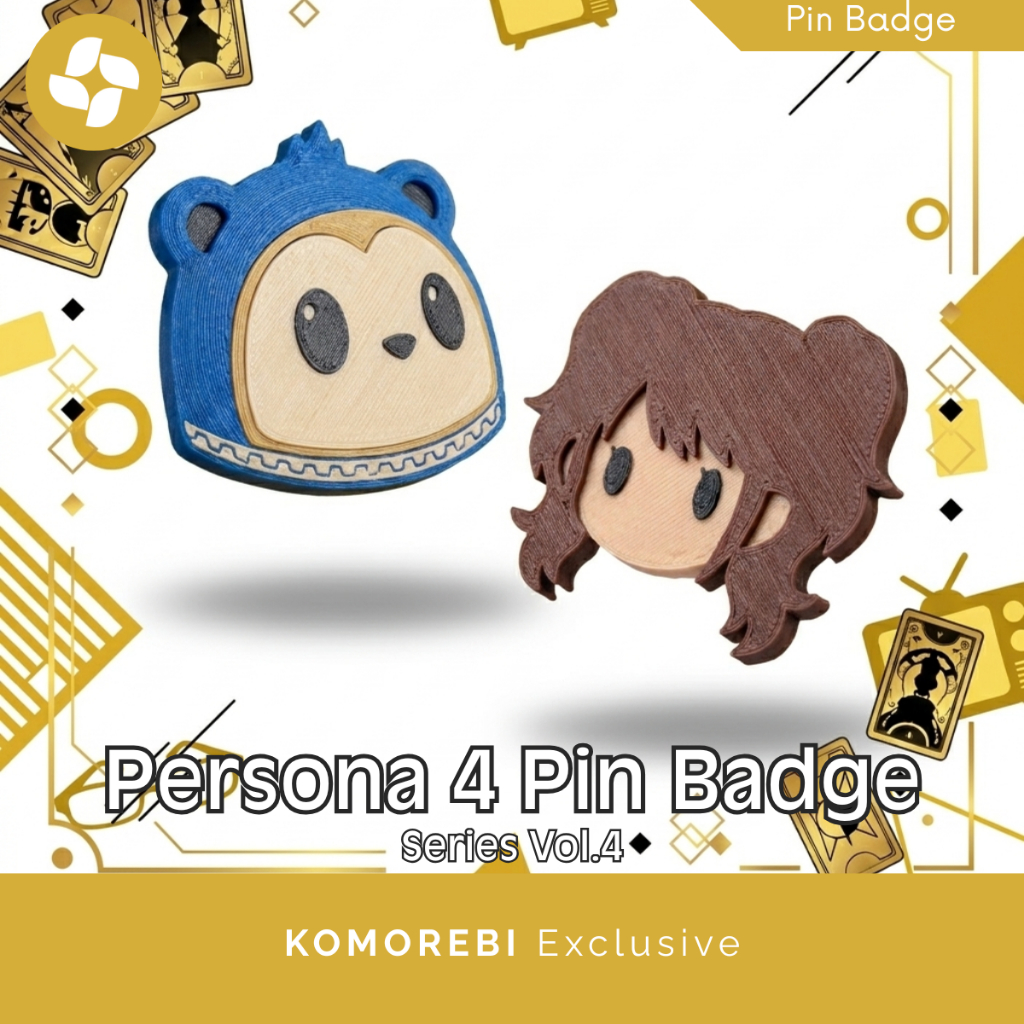 Pin Badge Persona 4 Vol 4 Rise Kujikawa Teddie Aksesoris Tas Jaket Lucu Anime Merch Komorebi Exclusi