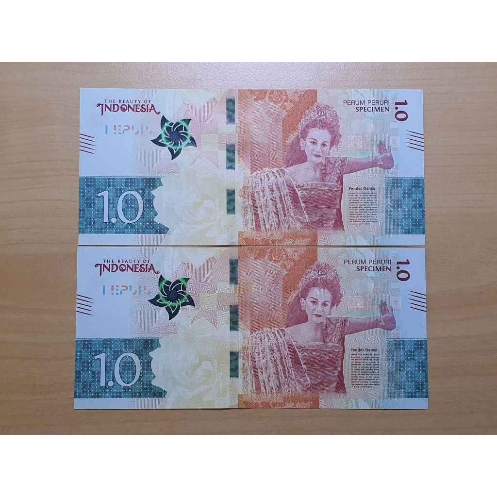 Test Note 1.0 Peruri The Beauty Of Indonesia UNC