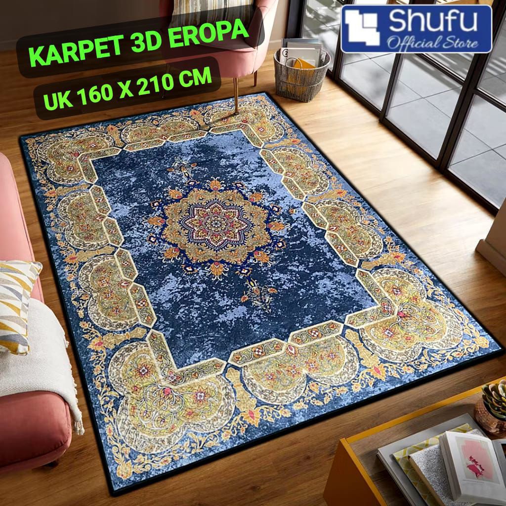 KARPET LANTAI KARPET EROPA 3D UK 160X210 CM , KARPET TURKI, KARPET PERMADANI POLYESTER