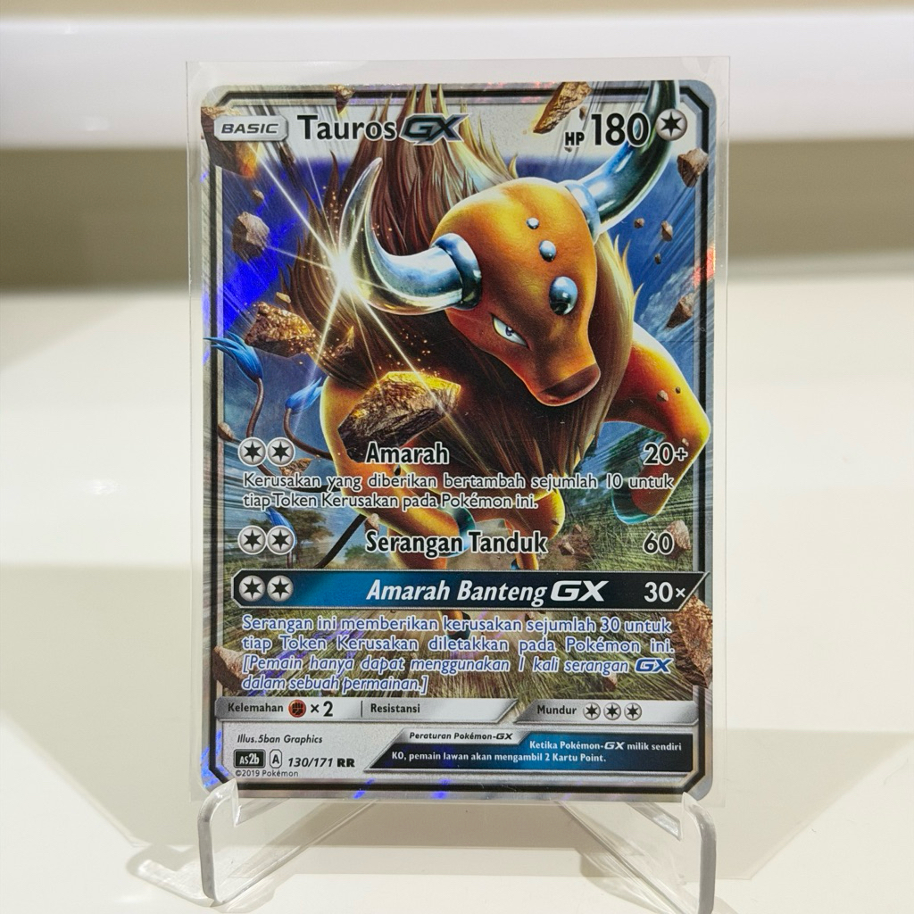 Kartu Pokemon Original - Tauros GX RR 130/171 As2b