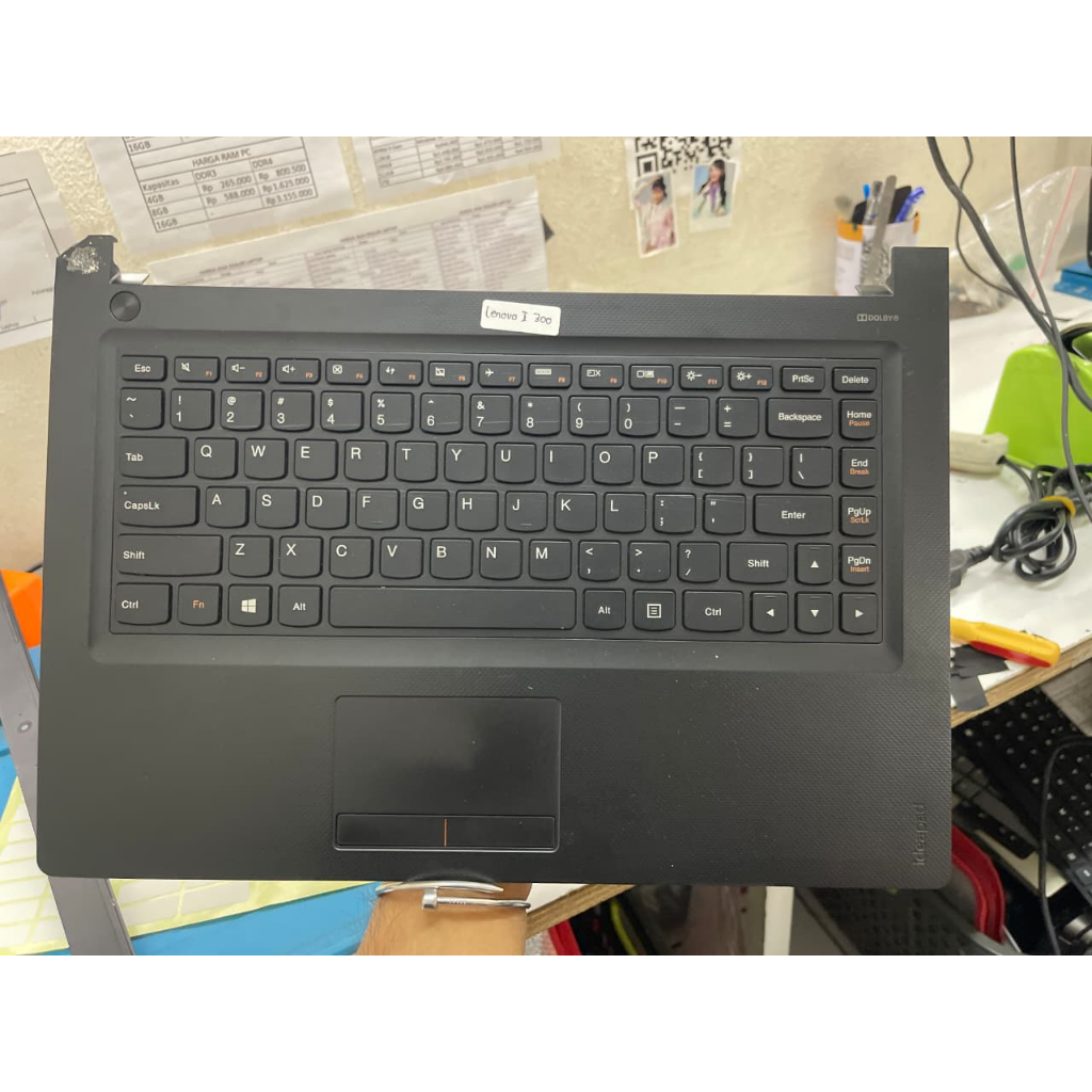Palmrest + Keyboard + Touchpad Lenovo Ideapad 300 Top Case Casing Atas Laptop