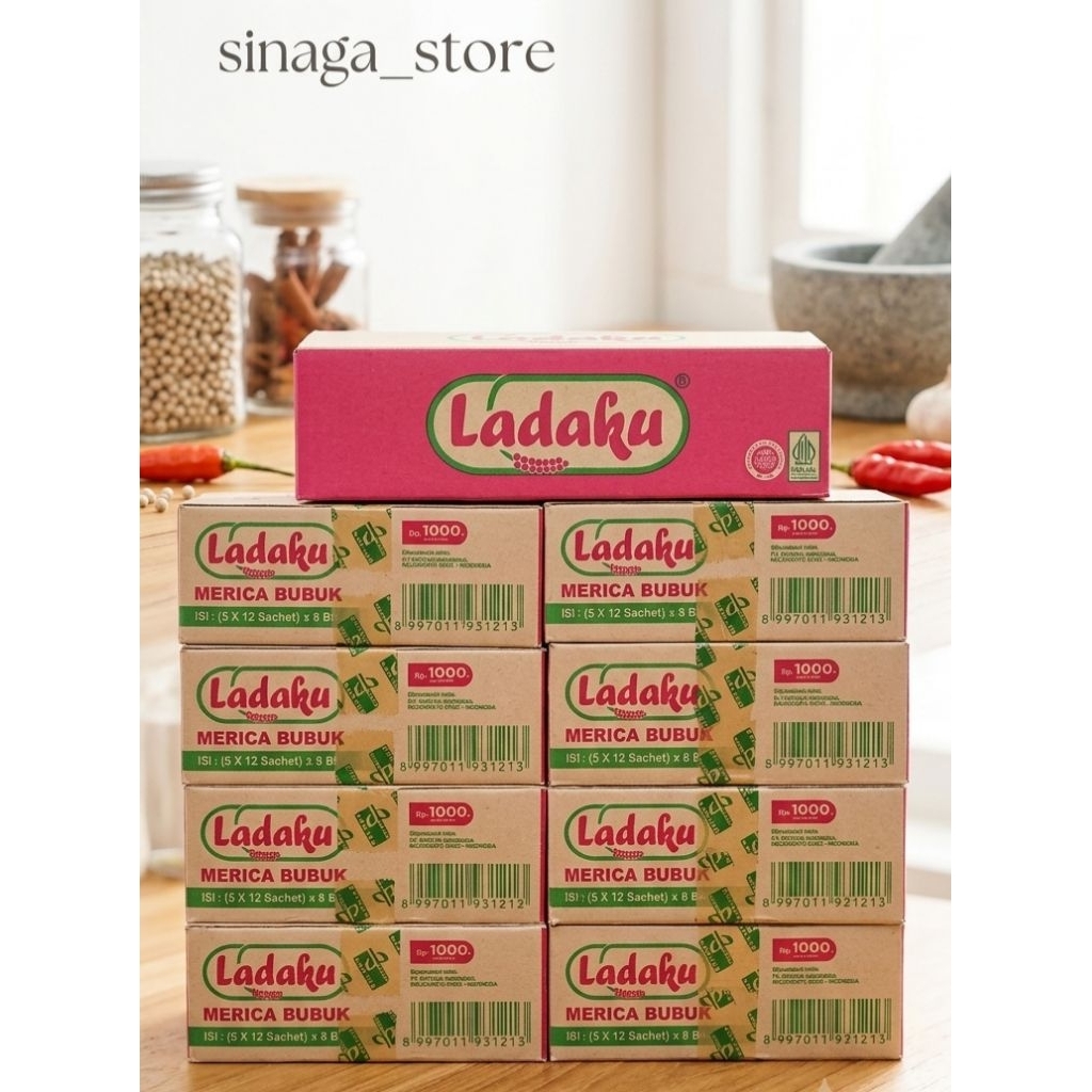 Ladaku Merica Bubuk Sachet kemasan 1 Dus Isi 48 Renteng