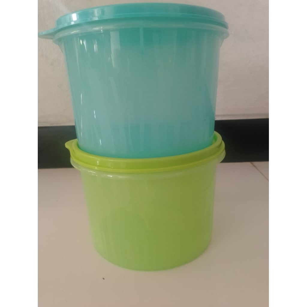 toples / texture canister Tupperware baru
