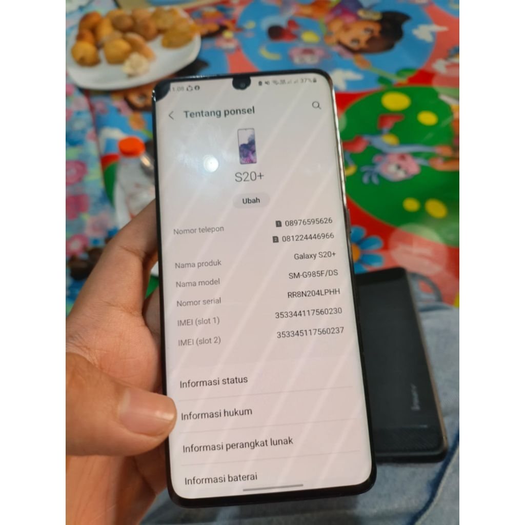Samsung s 20 plus 128 second