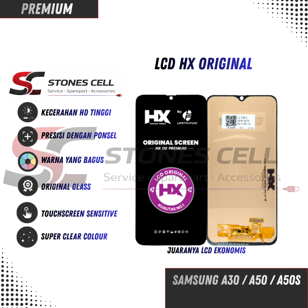 LCD Samsung A30 / A50 / A50s Braderpart / Vivan / Plus Frame