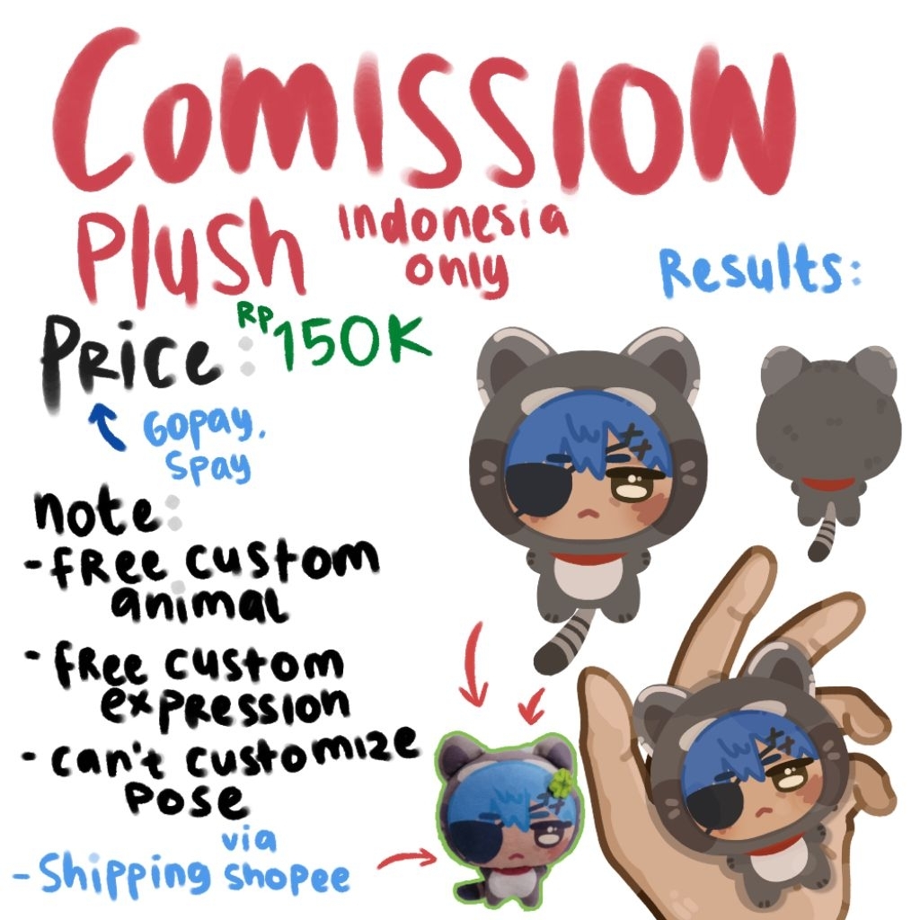 [OPEN] READ DESC Plushie Commission custom doll