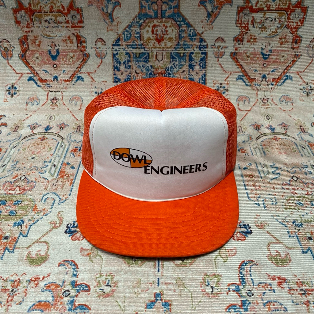 Vintage Trucker Hat Dowl Engineers Two Tone by Yupoong