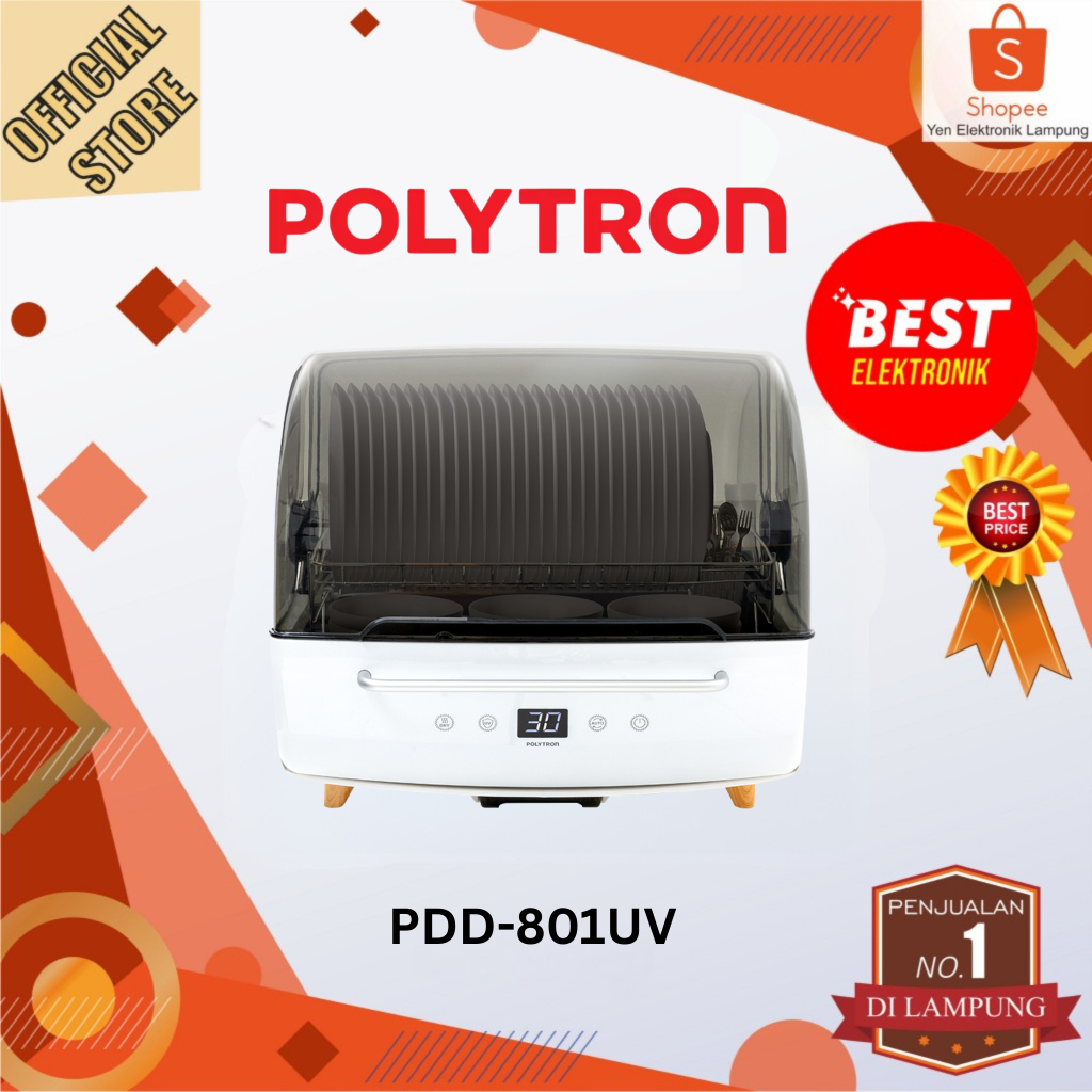 Polytron PDD-801UV UV Dish Dryer Sterilizer Tempat Penyimpanan Peralatan Makanan Garansi Resmi Polyt