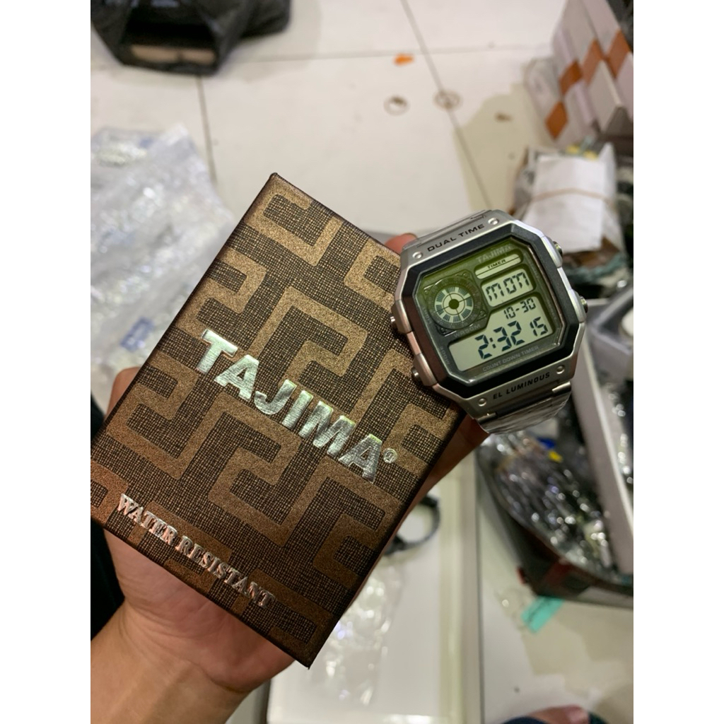 JAM TANGA TAJIMA ORIGINAL TAHAN AIR RANTAI DIGI 1702