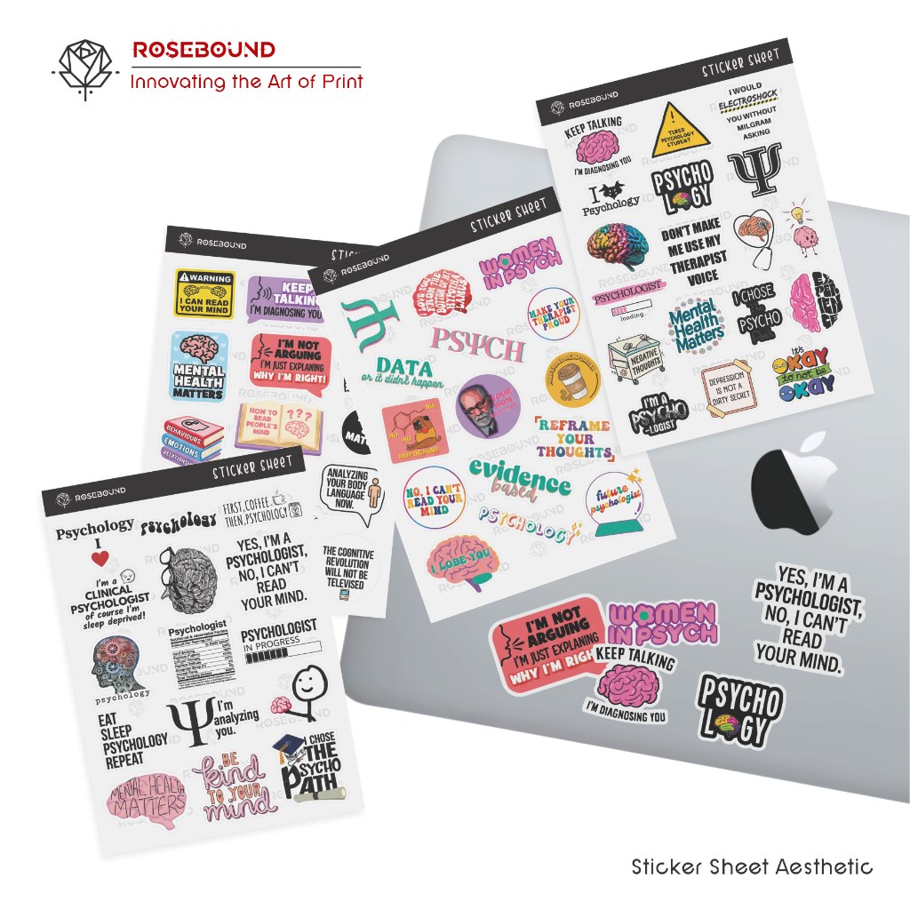 Sticker Sheet Psychology / Fakultas Psikologi / Mahasiswa Psych Mental Healt